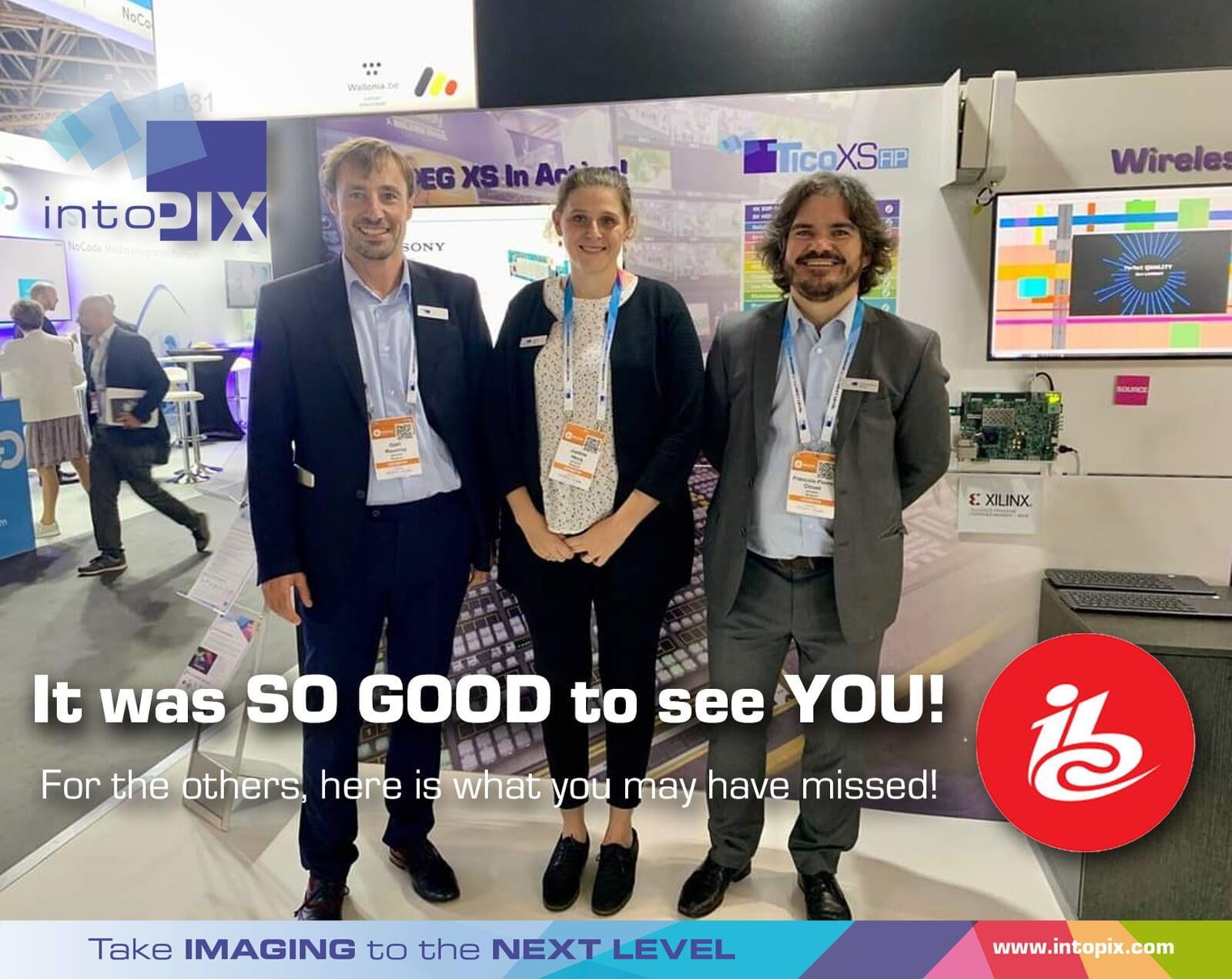 The RECAP of what intoPIX presented at IBC2022 : Premium IP Workflows goes JPEG XS