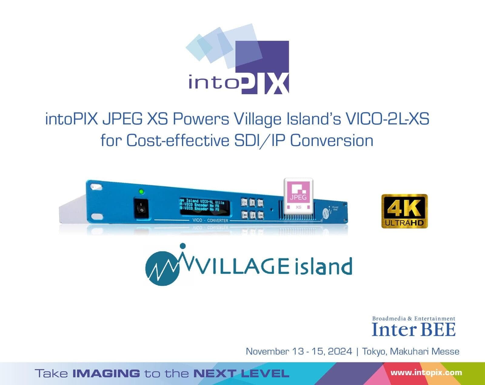 intoPIX JPEG XS Powers Village Island’s VICO-2L-XS for Cost-effective SDI/IP Conversion