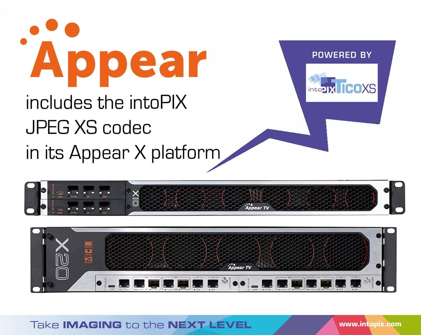 Appear TV introduces Zero-latency intoPIX JPEG XS technology in the X Platform